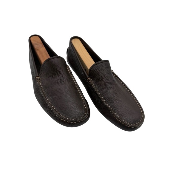 TOD\'S Men\'s Brown Pebbled Leather Slip on Driving Loafers Shoes Size 6.5 main image 9